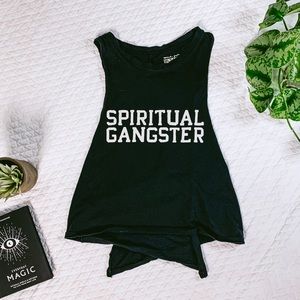 SG Tie-back draped Yoga Workout Tank Top